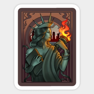 Halo Lady Liberty Sticker